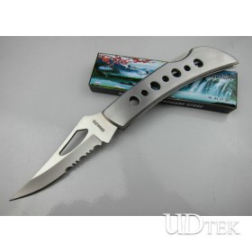 420 Stainless Steel Folding Rescue back lock knife Tools with All Steel Handle UDTEK01257